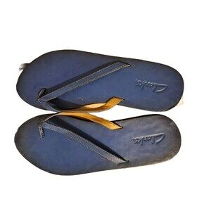 size 8 Clarks Womens Thong Flip Flops Sandals M Periwinkle Blue
